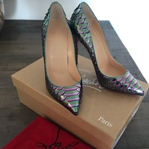 Brand New Christian Louboutin Python Pumps